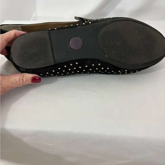 Me Too Black Flats with Gold Studs - Picture 5 of 8
